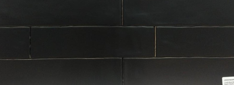 LEGGO BLACK | Black Ripple Irregular Edge. Tile Samples Sydney